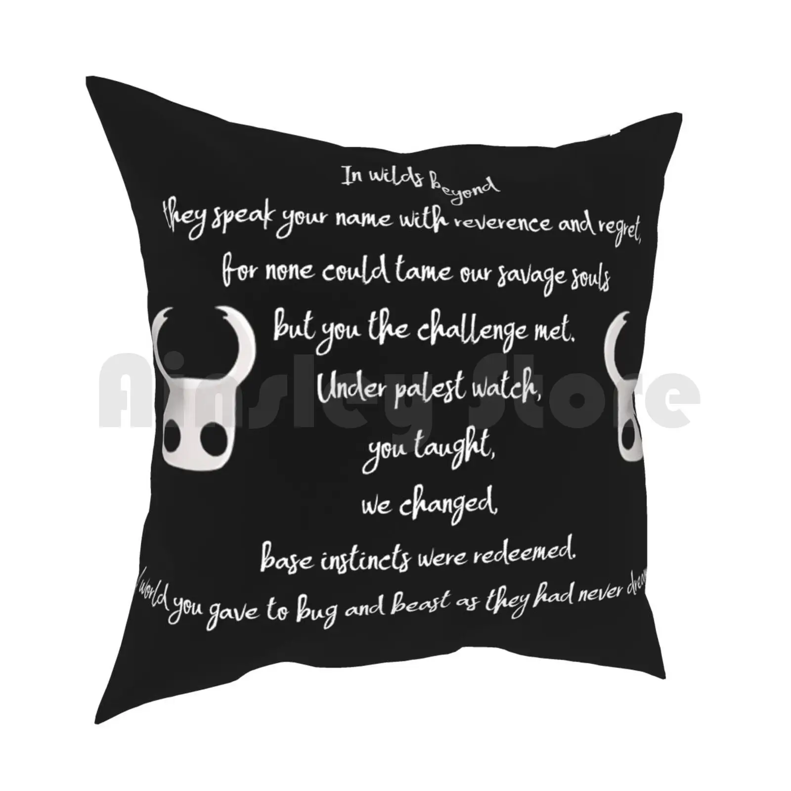 Hollow Knight Poem Pillow Case Printed Home Soft DIY Pillow cover Hollow Knight Video Game Videogame Computer Pale Soul