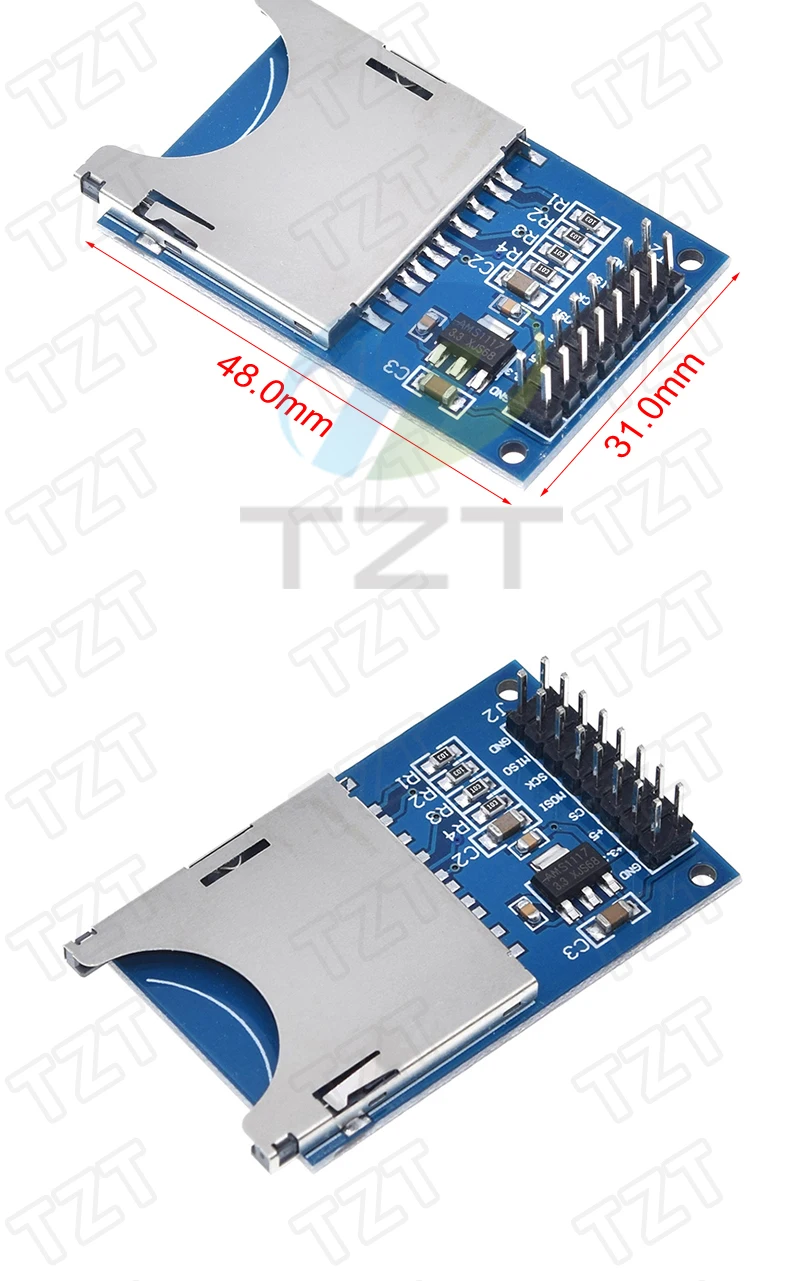 D1 Mini TF-Kartenmodul Micro SD Speichererweiterungsplatine Mini Micro SD TF-Karte Memory Shield Modul mit Pins für Arduino – Detail 8