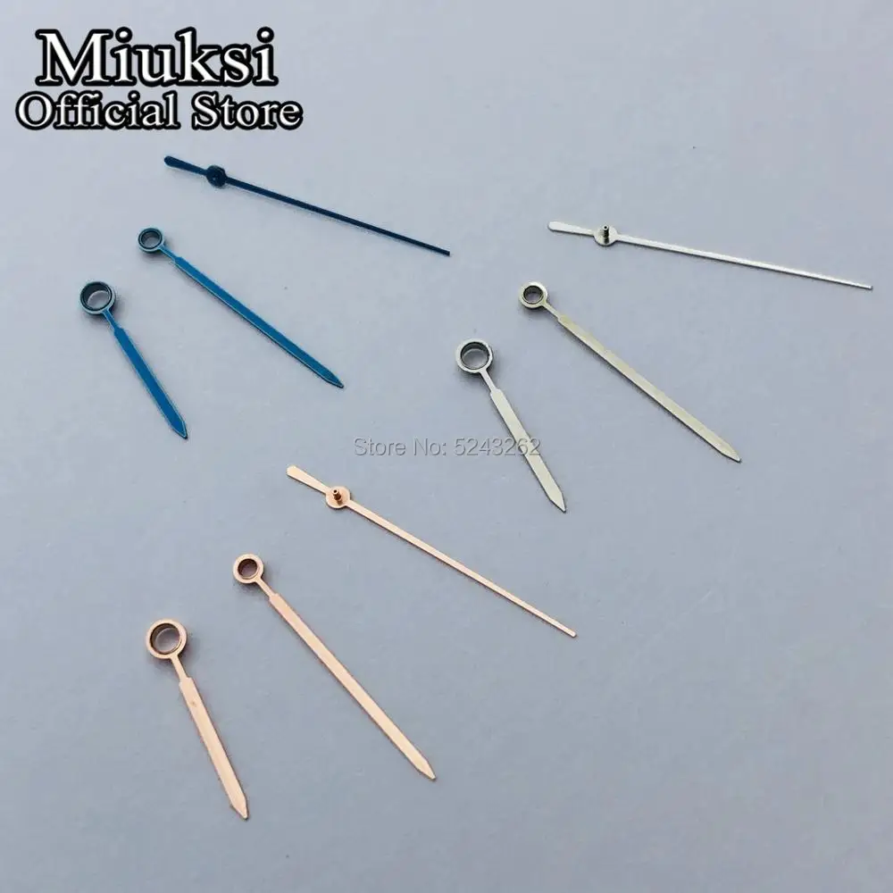 Miuksi silver blue rose gold watch hands fit Miyota 8215 8205 821A Mingzhu DG2813 3804 Seagull 1612 movement