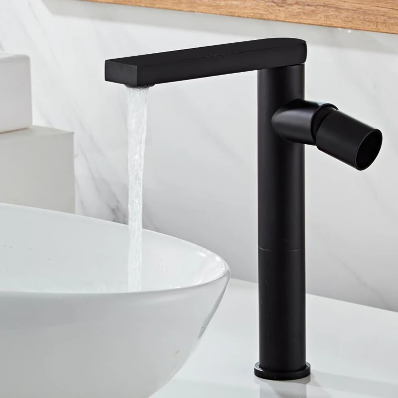 becola Basin Faucet Retro Black Faucet Taps Bathroom Sink Faucet Single Handle Hole Deck Vintage Wash Hot Cold Mixer Tap Crane