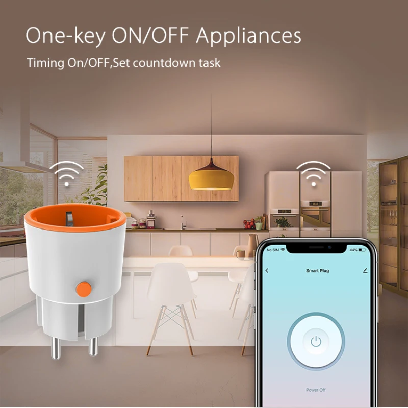 Zigbee 16A Socket Tuya Smart Wireless Remote Control EU Plug Energy Monitor Timing Outlet Work With Alexa Google Home Smart Life