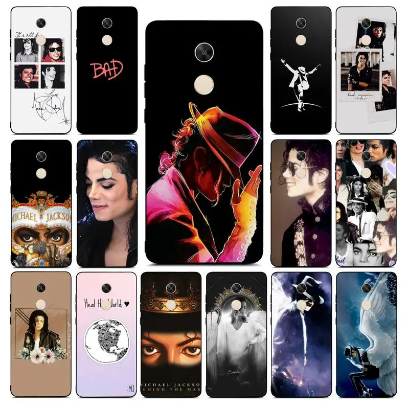 FHNBLJ Michael Jackson Fashion Phone Case for Redmi Note 8 7 9 4 6 pro max T X 5A 3 10 lite pro