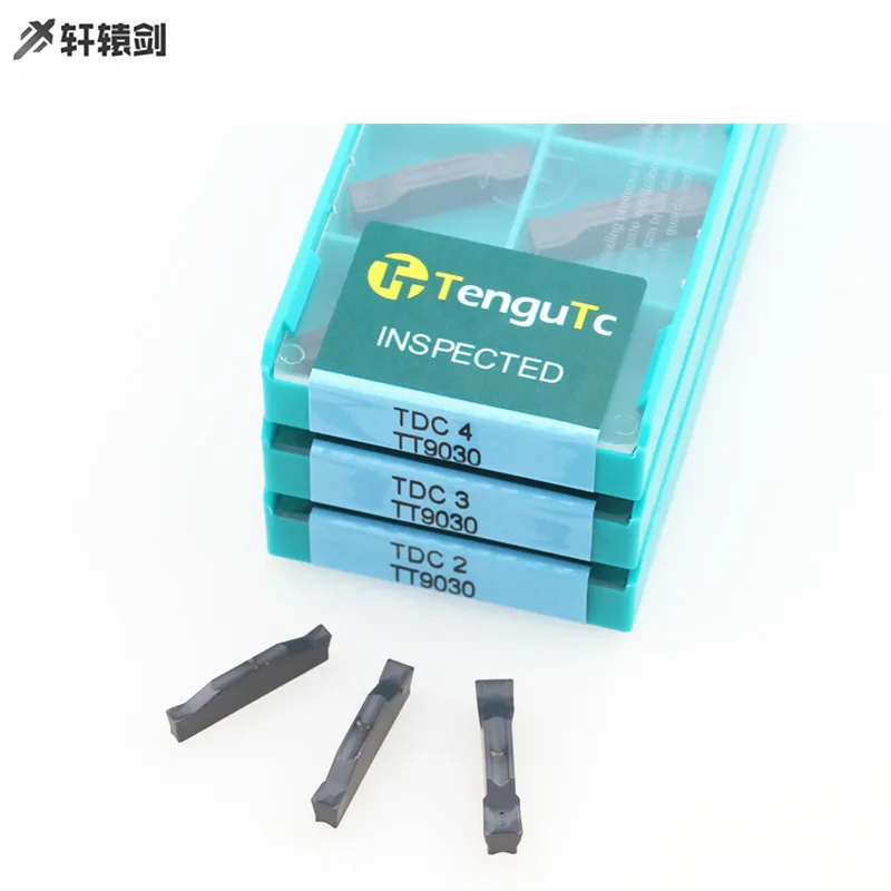 10 pçs tdc2 tdc3 tdc4 tt9030 grooving carboneto inserções cnc ferramentas de torneamento torno cortador