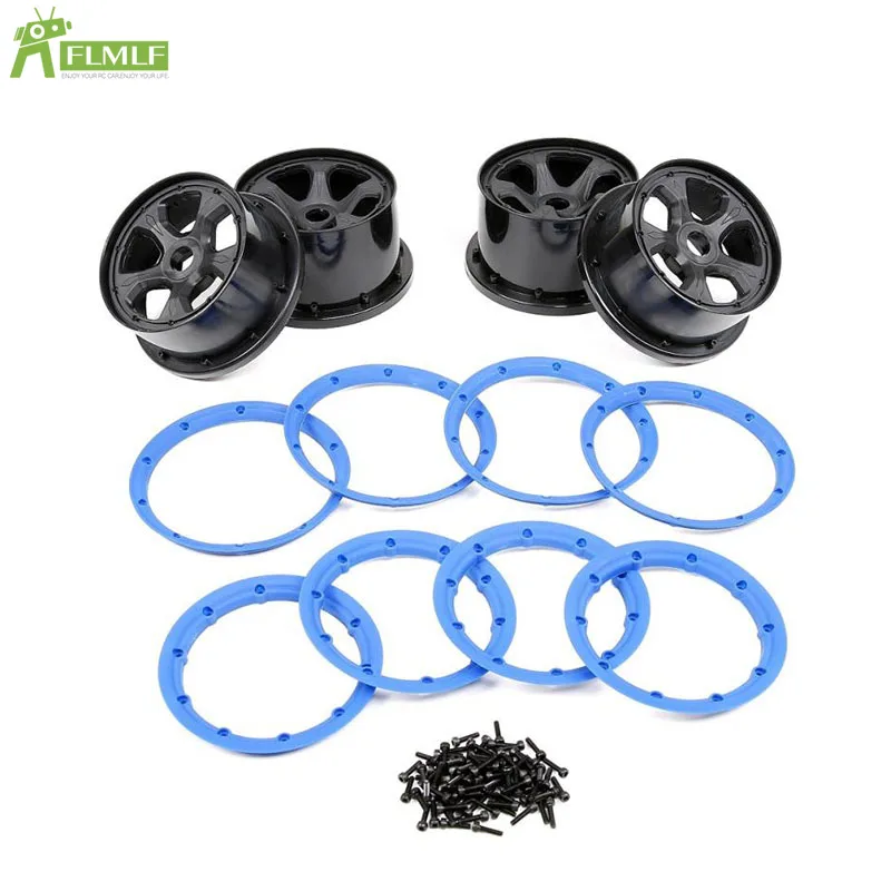 Plastic Four Generation Wheel Hub And Rim Kit Fit for 1/5 HPI ROVAN KM BAJA 5B 5T 5SC