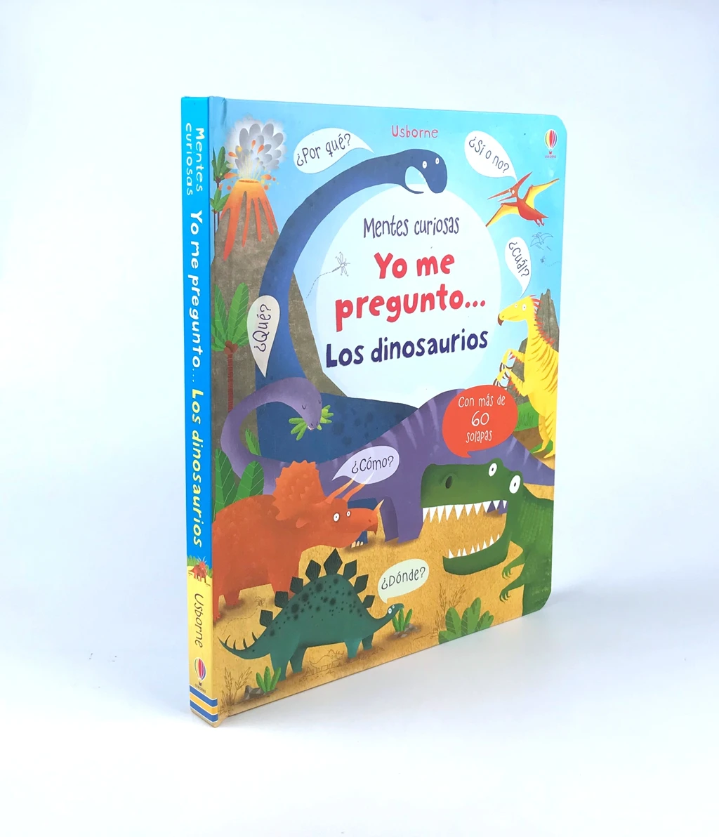 

Parent Child Kids Spanish Book Carhildhood Enlightenment Dinosaur Knowledge Cute Picture Learning Reading Cardboard Book Age 3