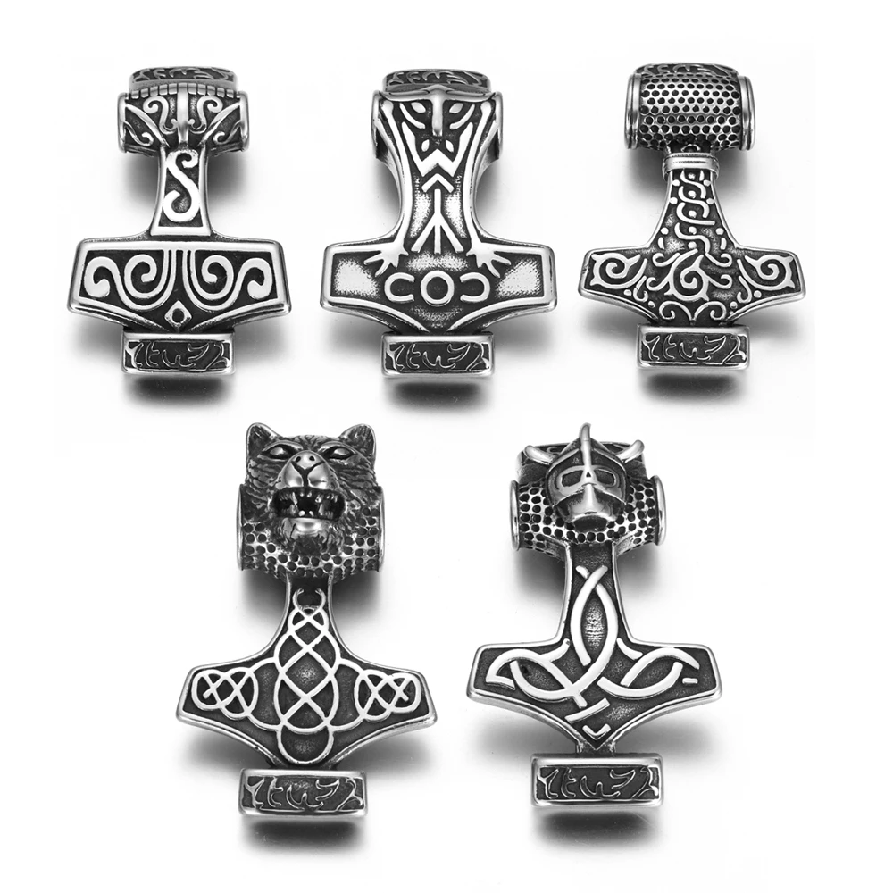Stainless Steel Viking Axe Connector Hole 12*4mm for DIY Charms Bracelet Connect Findings Men Jewelry Making Accessories