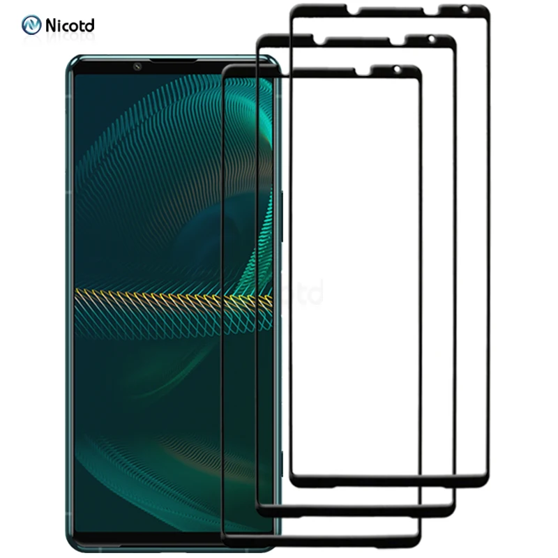 

1-3 шт. защитное стекло с полным покрытием для Sony Xperia 5III, закаленное стекло на Sony Xperia 5II 9H, Защита экрана для Sony Xperia 5