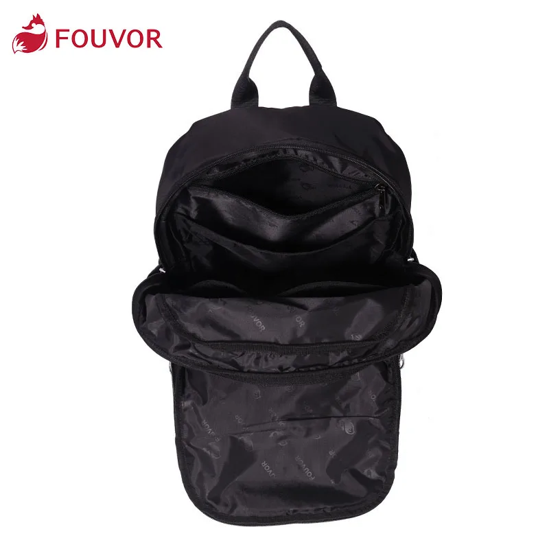 Fouvor Fashion Printed Canvas Backpack Women 2024 New Style Oxford Cloth Backpack Ladies Leisure Travel Bag School Bag 2915-10