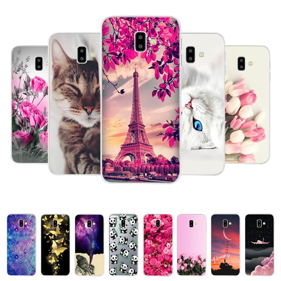 Etui do Samsung Galaxy J4 J6 Plus 2018 Samsung J4 J6 J8 J 4 6 Plus 2018 Etui tpu Malowanie Silikonowe etui na telefon z miękkim tyłem