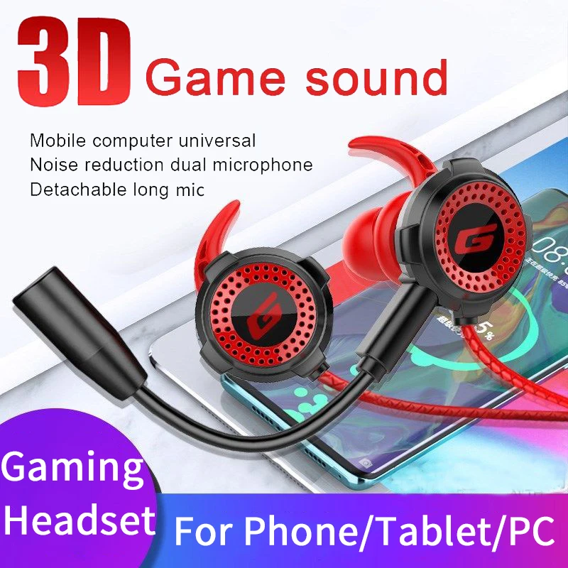 Gaming Headset with Long Mic Gamer Earphone for Pubg PS4 CSGO Casque Hifi 7.1 with Microphone for Phone Tablet PC Laptop Destop