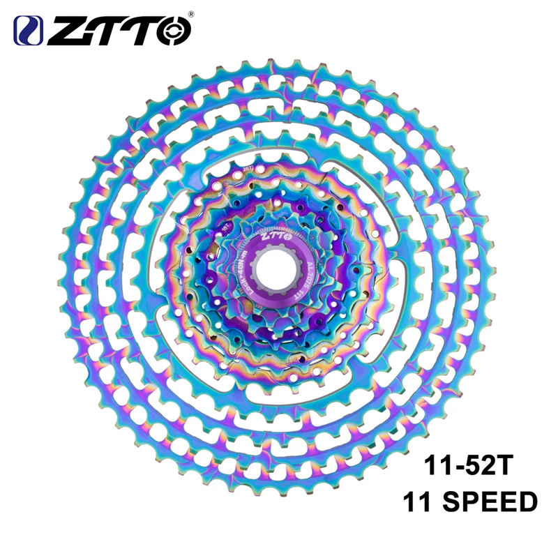 MTB 11 SLR2 Rainbow Cassette 11 S 11-52T จักรยานเสือภูเขา CNC Freewheel กว้าง Ratio ที่มีสีสันเฟือง11V K7 HG ระบบ