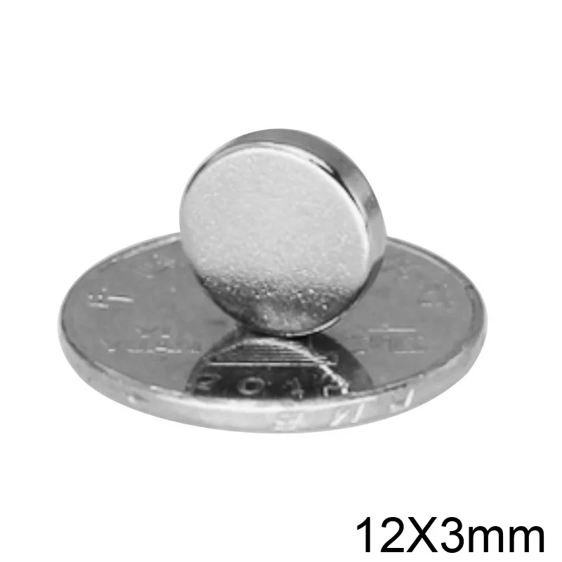 10~100PCS 12x3 mm Rare Earth Neodymium Magnets 12mm x 3mm  Powerful Strong Magnetic Magnets 12x3mm Round Diameter 12*3 mm