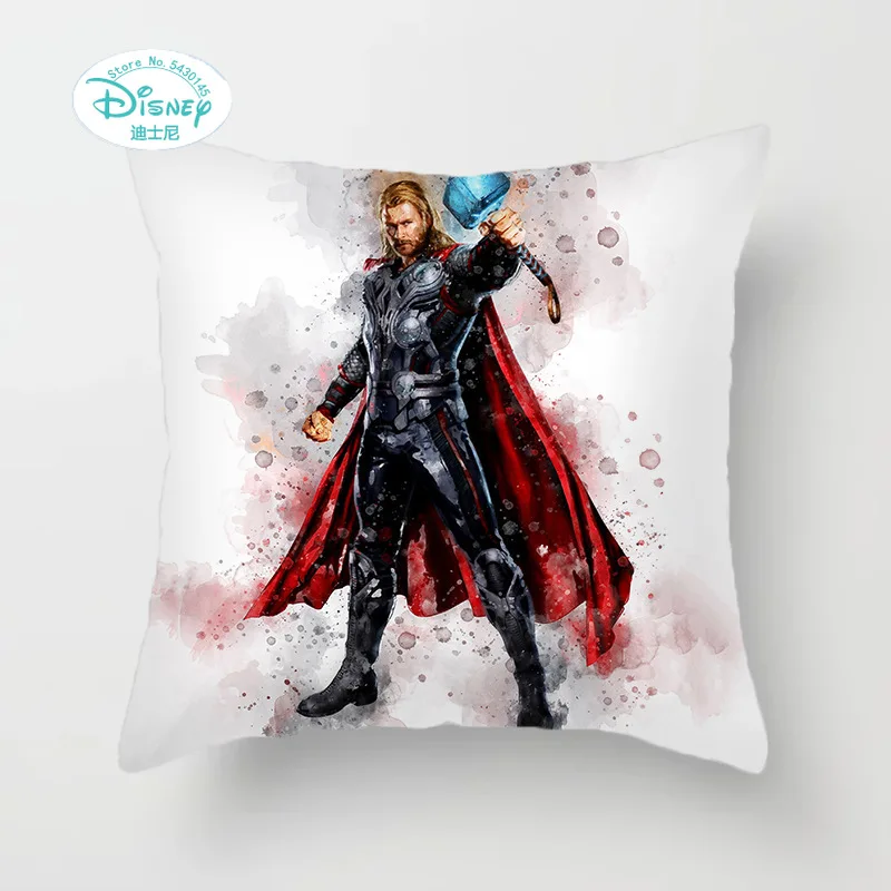 Disney Marvel Heroes Avengers New Color Spider-Man Captain Iron Man Pillow Case Car Sofa Pillow Cushion Cover 45x45cm