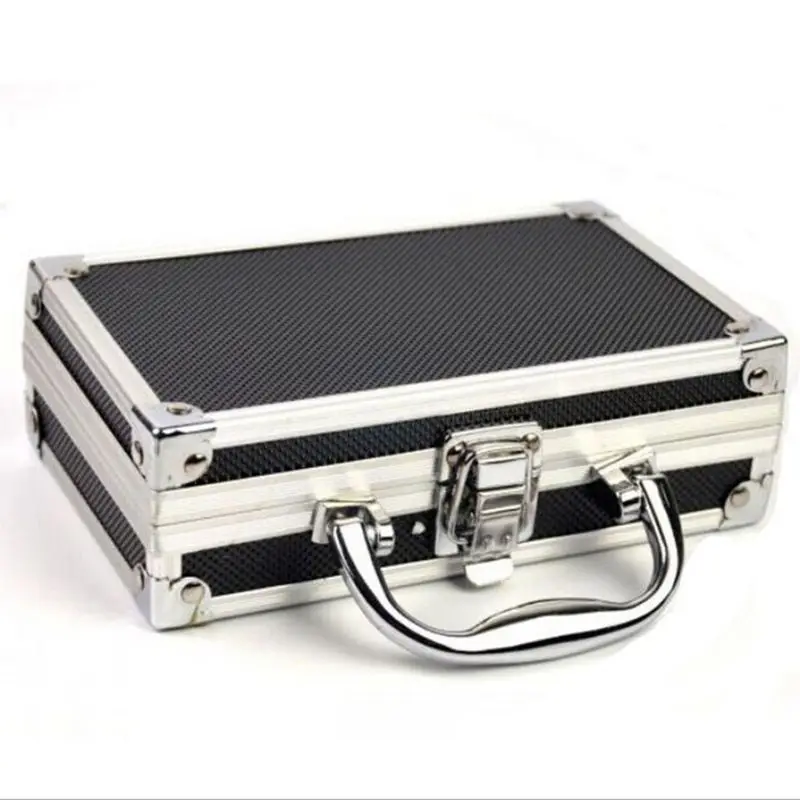 Portable Aluminum Alloy Tool Box Practical Storage Travel Carry for Case with Lining Sponge Inside Impact Resistant