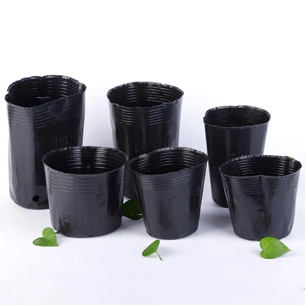 Garden 100Pcs Anti-deform Plastic Flower Starting Pot for Plants Pots With Breathable Holes Flowers Garden Supplies jardin