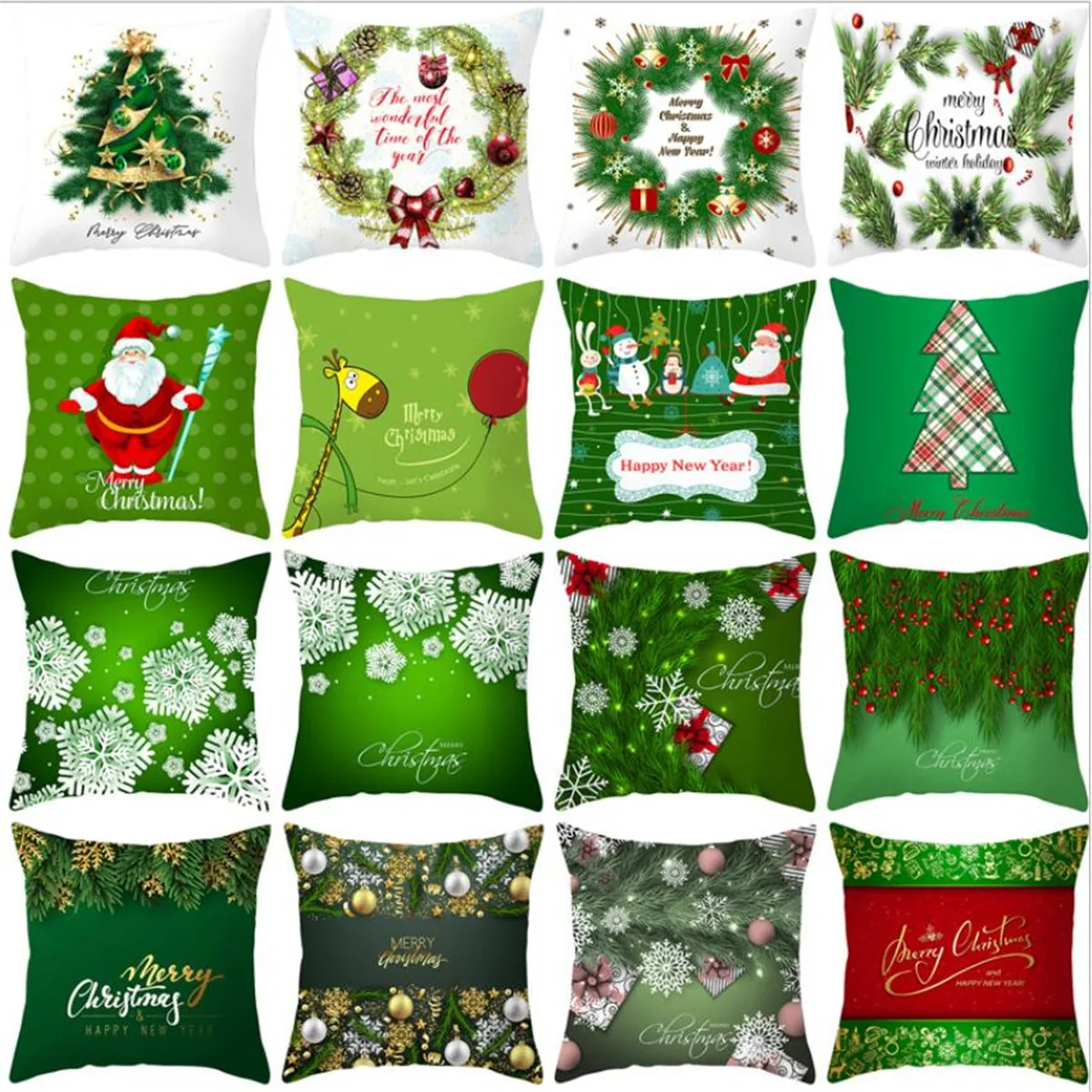 

Christmas Pillow Covers Pillowcases Throw Pillow Cover Home Decoration Double-sided Printing 29 Style 01