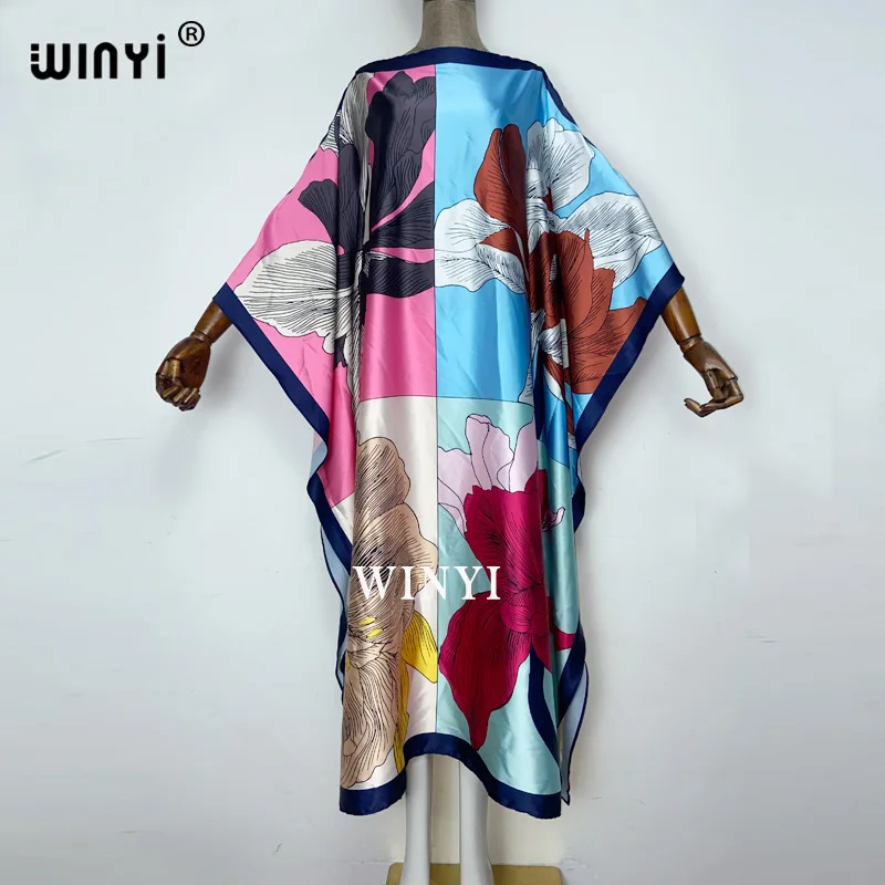 WINYI европейская одежда Popular Bohemian Feather Caftan Floor Length Lady Maxi Dress Middle East Ramadan Muslim Women Dress