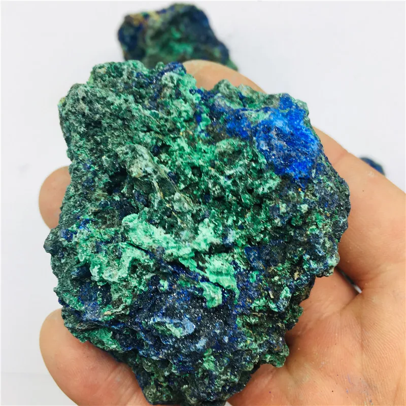 Natural fine Laotian azurite malachite symbiotic primary ore standard