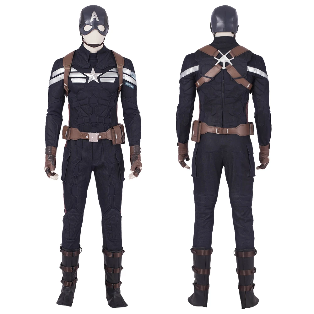 End Game Cosplay Superhero Costume Captain Steve Rogers Role-playing Clothing Halloween Carnival Outfit With Shoe Covers