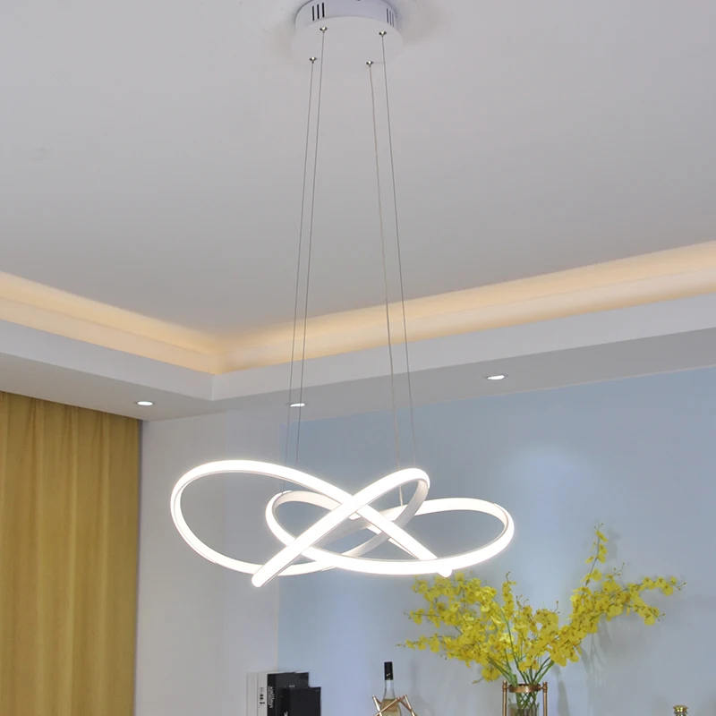 Czarny/biały wisiorek led lights nowoczesny design do salonu sypialnia lampa wisząca restauracja kuchnia wisiorek led lampy wiszące armatura