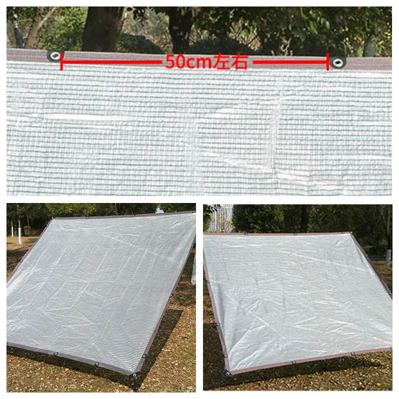 Srebrna folia aluminiowa słońce siatka cieniująca markiza zewnętrzna ogród sukulenta siatka zacieniająca dom dla zwierząt pokrywa Camping namiot