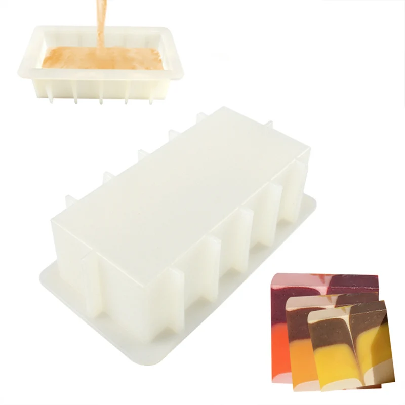 Cuboid Soap Mold DIY Handcraft Silicone Molds For Soap Practical Soap Making Tool Silicone Forms Soap Mold moldes de silicona