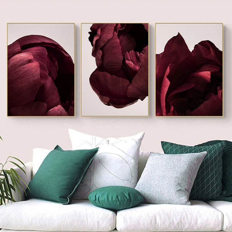 Diamond Art Flower diamond embroidery Red Rose Petal Floral diamond Painting Nordic Style Wall Picture Modern Living RoomZP-3932