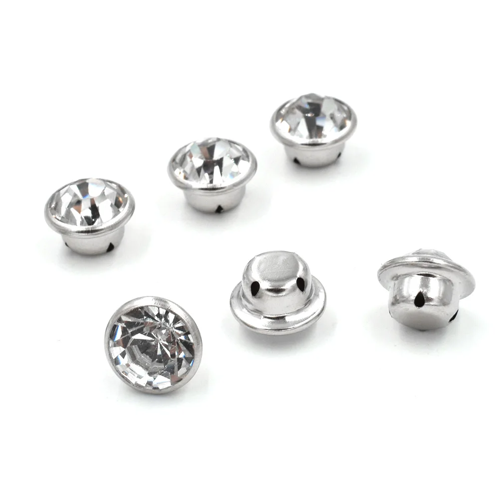 50 Sets Diamond Rivets Buttons Sweater Decorative Accessories Sewing Buttons  Handmade Diamonds Buckle