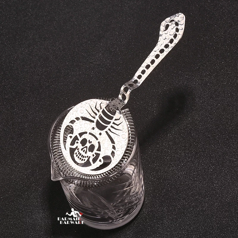 

Scorpion Skull Bar Strainer Sprung Cocktail Strainer Stainless Steel Deluxe Strainer Bar Tool Barware