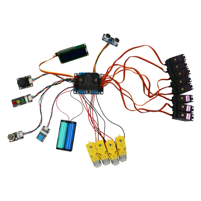Emakefun Placa de expansión de accionamiento de Motor multifuncional Bit, soporte de CC, 8 servos,Makecode,Scratch3.0,Mixly,Python