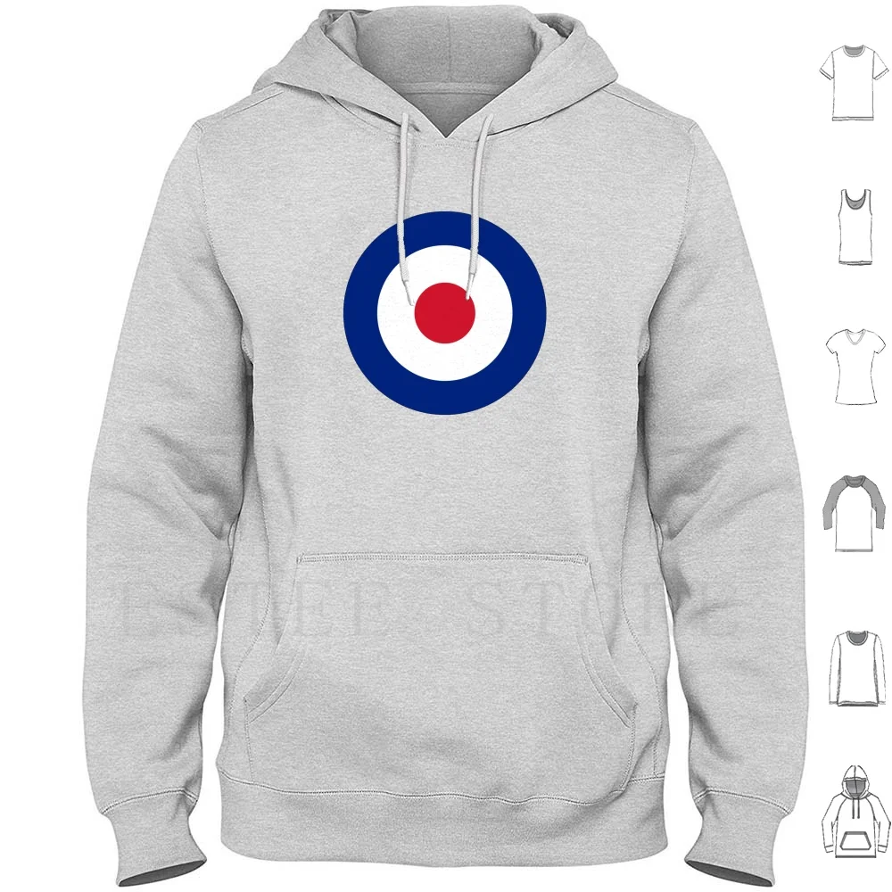 Mod Hoodies Long Sleeve 60s Scooter Helmet Retro Vintage Cool The Who London Uk Logo British Flag Union Jack Circle