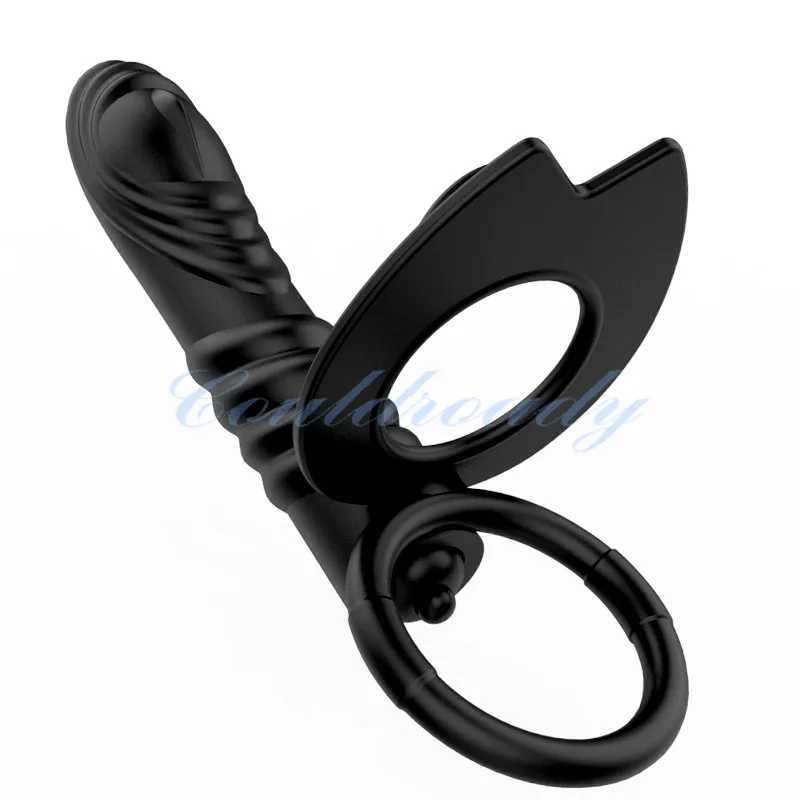 Double Penetration Vibrator 10-Gang-Penis-Strapon-Dildo, Strap-on-Penis-Analplug für Männer und Frauen, Sexspielzeug für Erwachsene für Anfänger