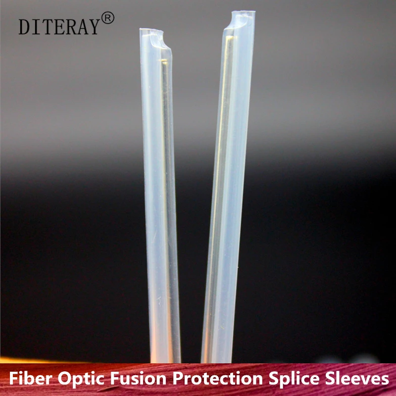 1000pcs/lot 60mm Fiber Optic Fusion Protection Splice Sleeves 60mm Heat Shrink Tube Fiber Optic Hot Melt Tube