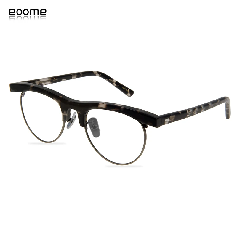 

Eoome new Original Design New Hand Customized Fashion Special Textured Acetate Frames Unisex Model With box