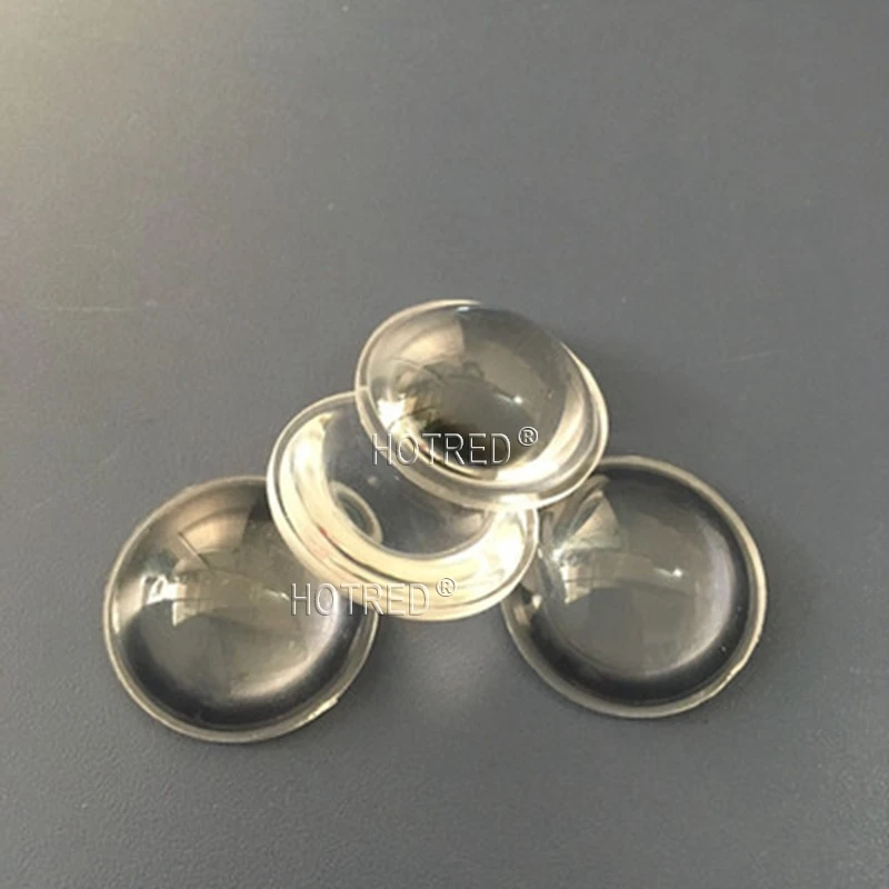 100pcs/lot LED Lens 23mm 60 Degree semi-circle Plano-convex Optical Grade PMMA Lenses For Lens Reflector Transparent surface