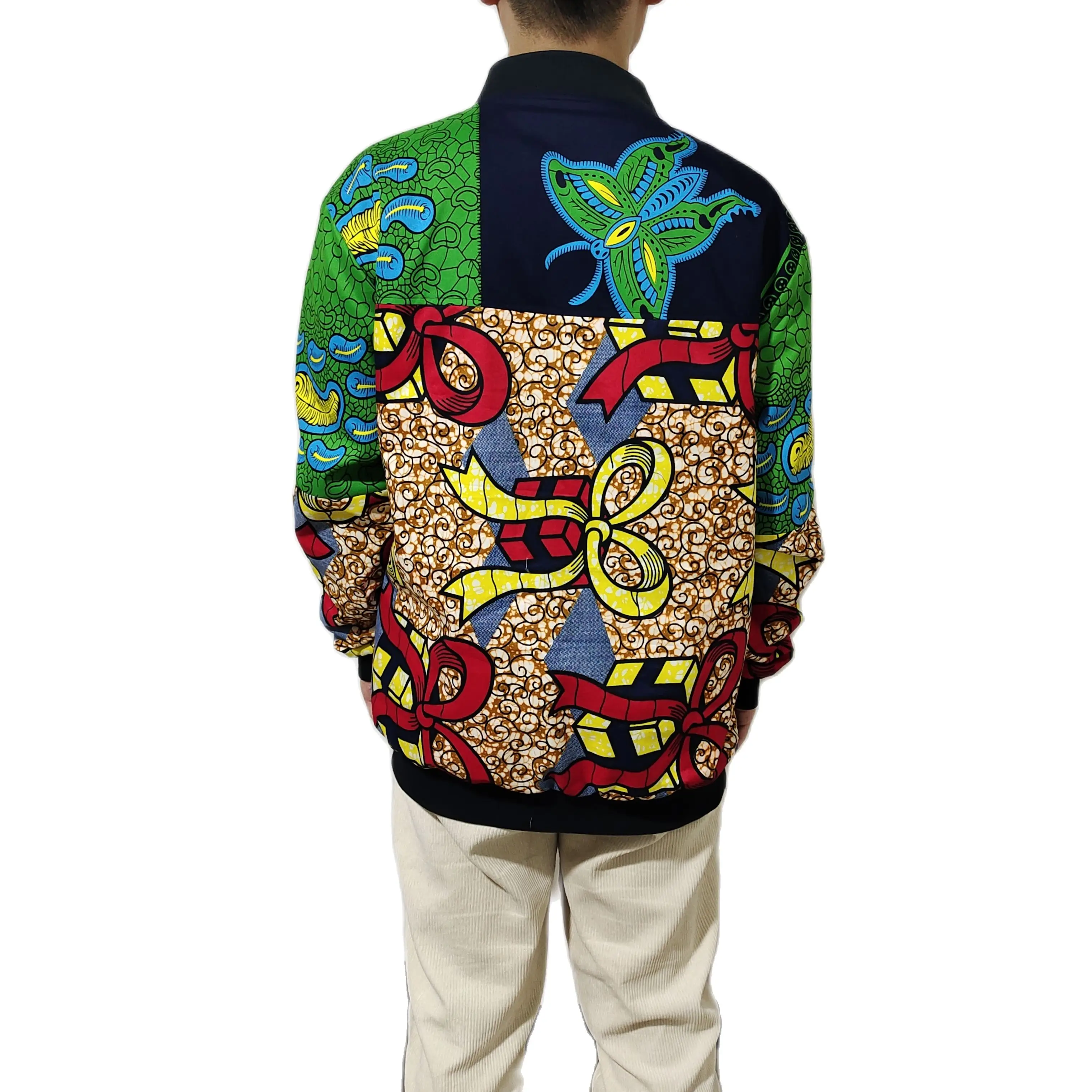 Limited Sale African Fashion Unique Men's Bomber Jackets Wax Print Patterns Custom Made Male Casual Coat