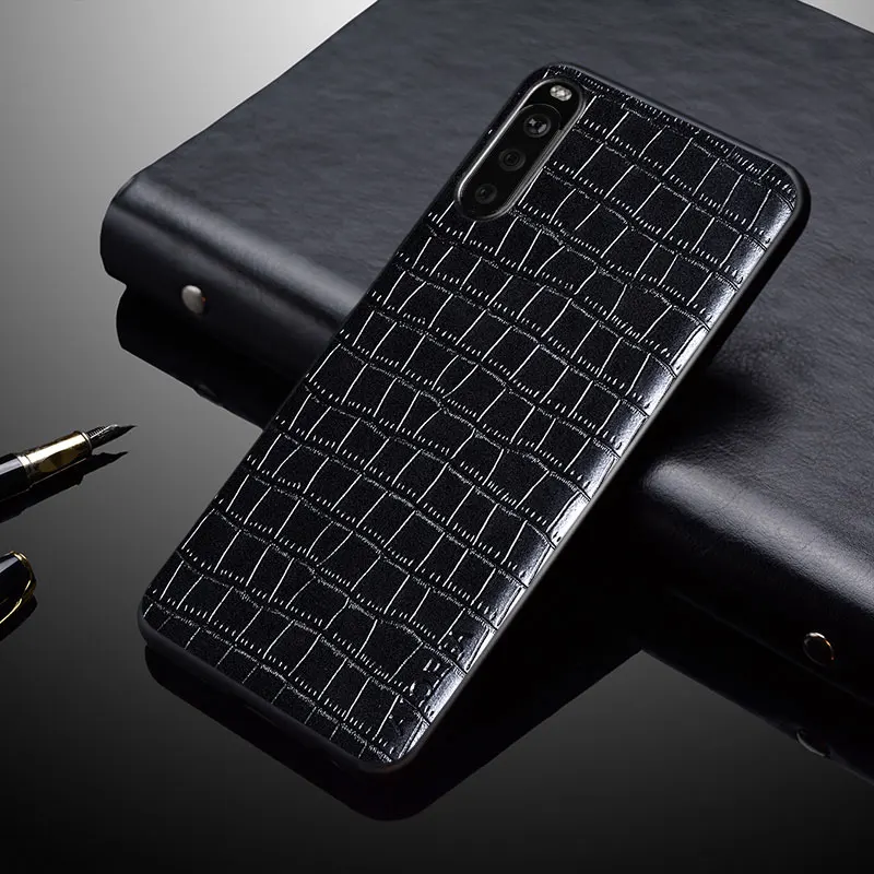 Leather Case For Sony Xperia 1 10 5 IV V VI III II ACE 2 III Premium Crocodile Cover for Sony Xperia Pro-I XZ3 XZ4 case