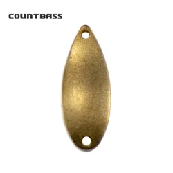 Countbass 50pcs Brass Micro Salmon Fishing Spoon Blanks SP012 2.1g ( 5/64oz) , Bass Pike Lure Baits Unpainted