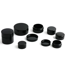 12 x Travel Small 1g 2g 3g 5g 10g 20g jars Pot Box Makeup Nail Art Cosmetic Bead Storage Container MattBlack Portable Cream Jar