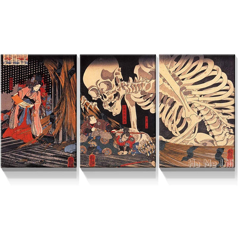 

Canvas By Ho Me Lili Wall Art Takiyasha The Witch And The Skeleton Spectr E Ukiyo Modern Home Decor