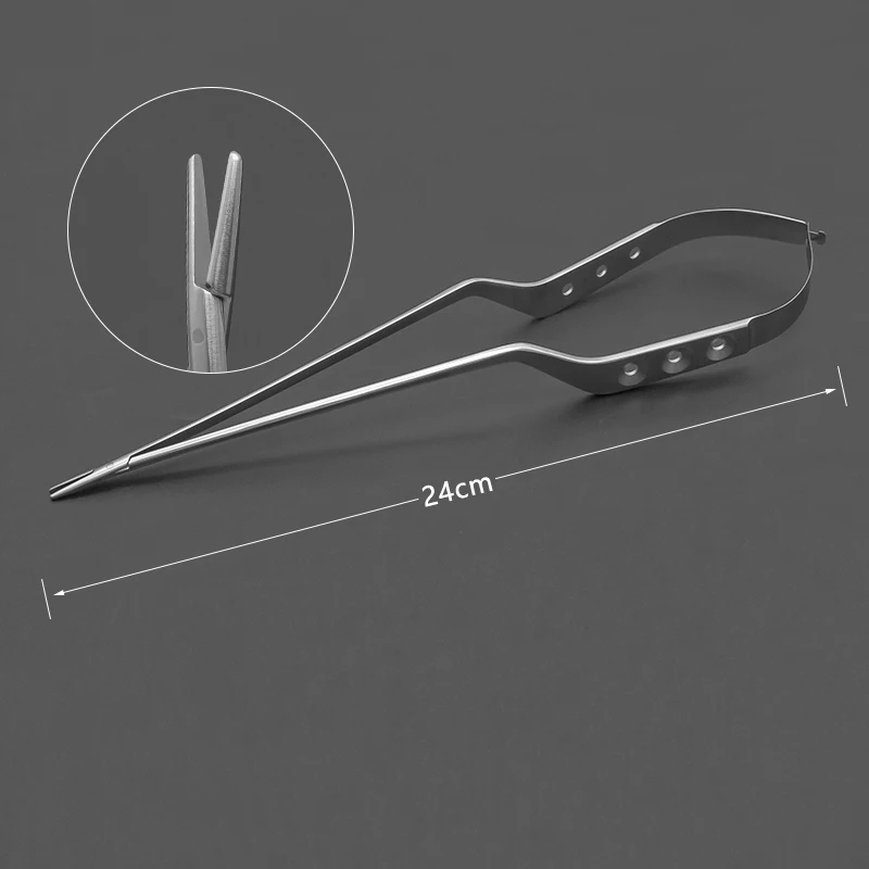 Stainless steel gun-shaped needle holder micro needle holder micro neurosurgery equipment brain surgery equipment