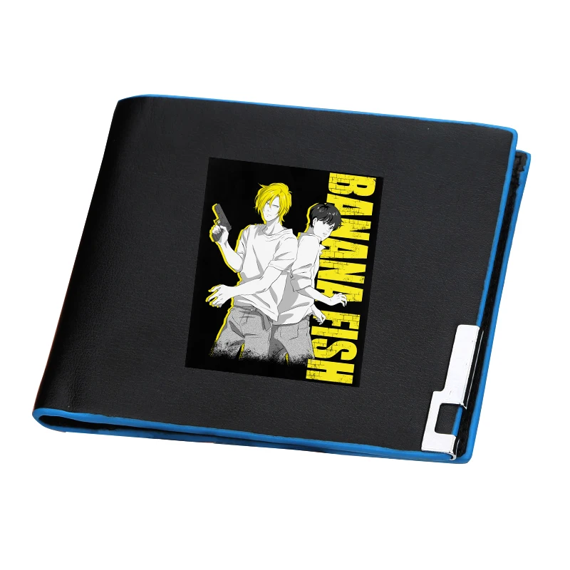 BANANA FISH Ash Lynx Cartoon Short Wallets Brand Pu Leather Short Women Purses Anime ID Card Holder Slim Money Bag Boys Carteira view 3