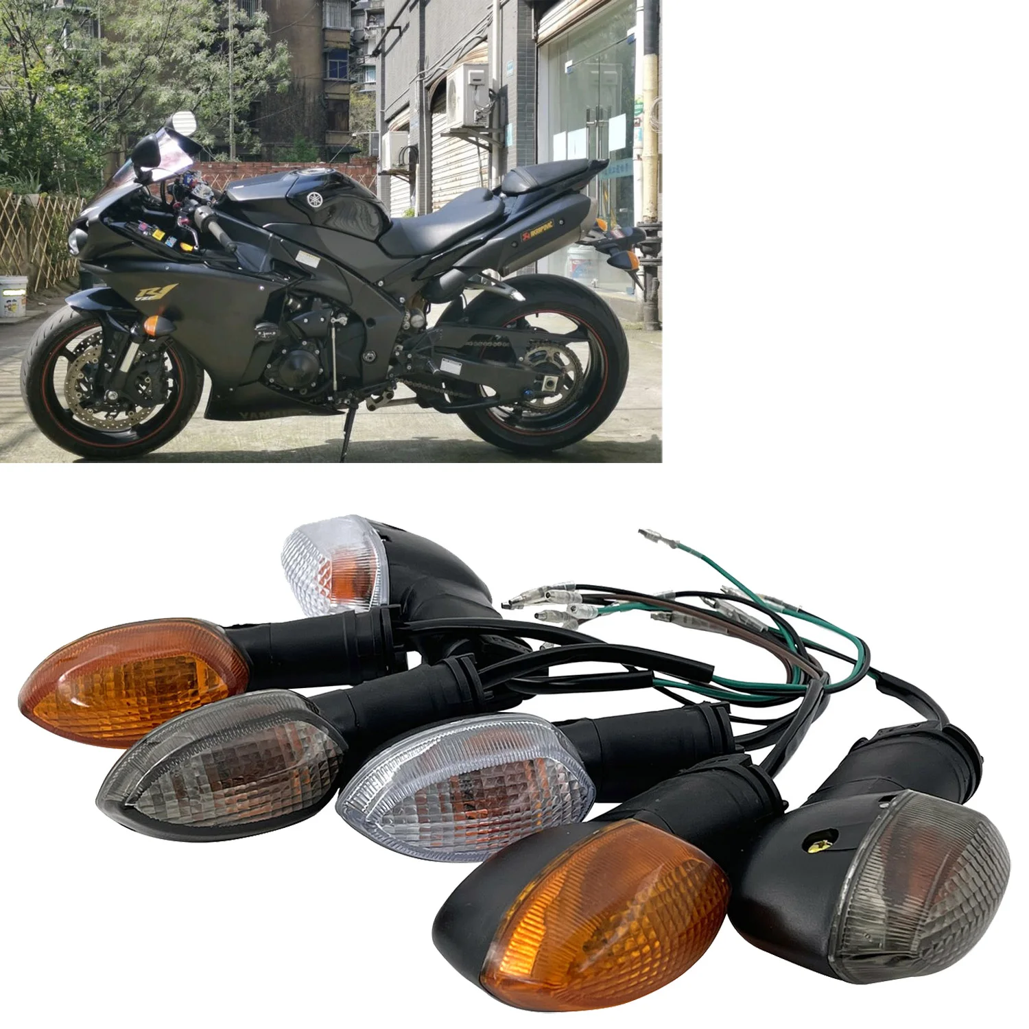 Motorcycle Turn Signal Light Indicator Lamp For YAMAHA YZF R1 R6 FZ1 FZ6 XJ6 Fazer