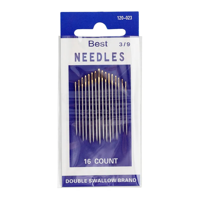 16pcs Hand Sewing Needles Gold Eye Needle Embroidery Tapestry Women Home DIY Sewing Accessories