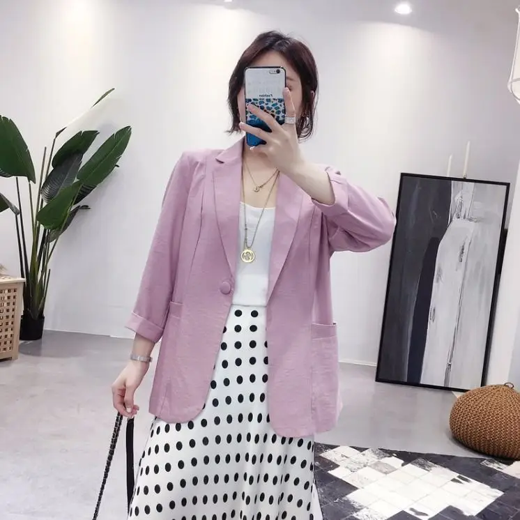 Blazer da donna Blazer a maniche lunghe giacca da donna giacca da donna femminile giacca da donna Femme rosa nero bianco giacca da lavoro per ufficio autunno