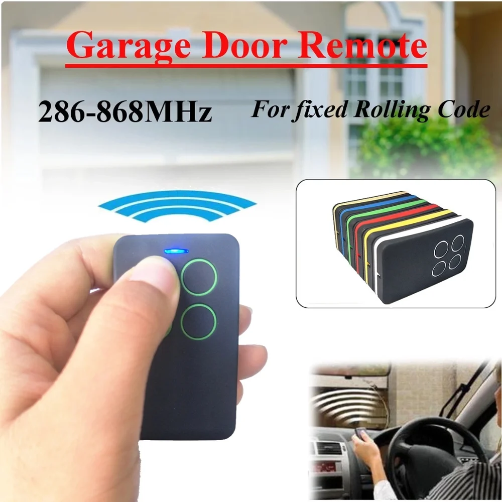 2PCS Multi frequency 315/390/433MHz/868MHz remote control Garage door opener Rolling Code clone for Gate control command