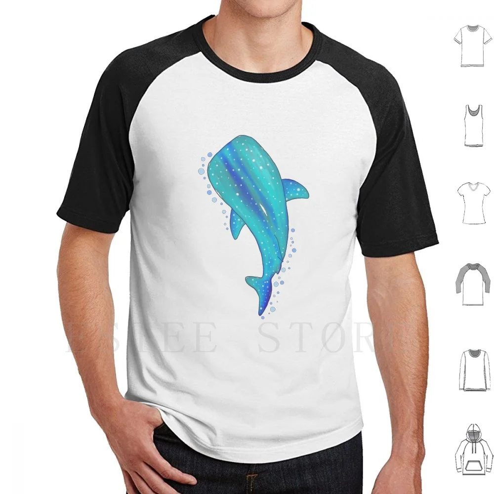 Whale Shark Blue T Shirt Cotton Men DIY Print Whale Shark Whaleshark Whale Shark Art Whale Shark Paint Japanese Whale Shark