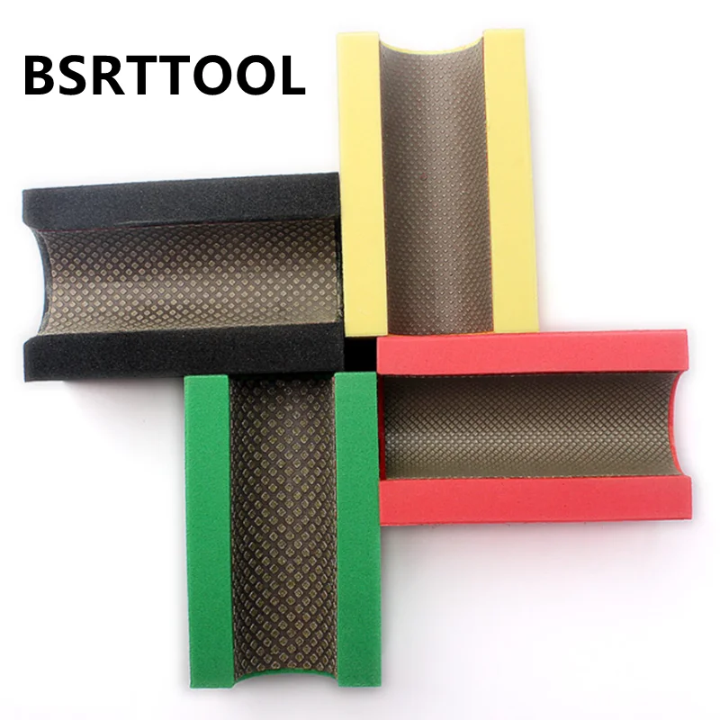 BSRTTOOL V30 90*55Mm Bantalan Pemoles Tangan Berlian Bantalan Pemoles Berlian untuk Alat Abrasif Ubin Lantai Keramik