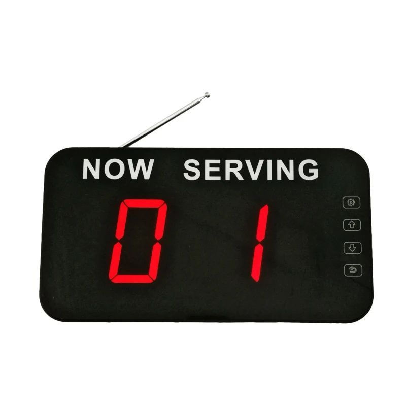 Simple Queue Management System LED Display Receiver Transmitter NEXT button Wireless Queuing Machine For Hospital Food Court