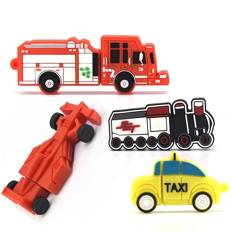 

Car Taxi Cartoon Usb Flash Drive Pen Drive Fire Truck Memory Stick Racing Car Pendrive 4GB 8GB 16GB 32GB 64GB 128GB U Stick Gift